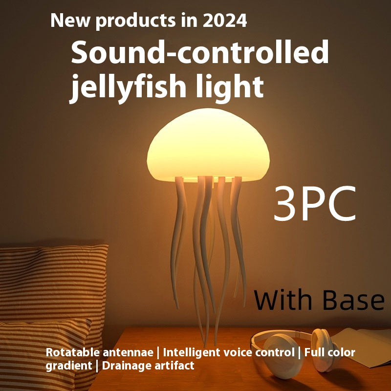 OceanBreeze Jellyfish Light β Calming LED Table Lamp for Bedside Ambiance