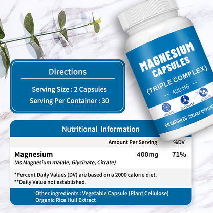 Magnesium Glycinate Capsules – Muscle Relaxation & Sleep Support Supplement