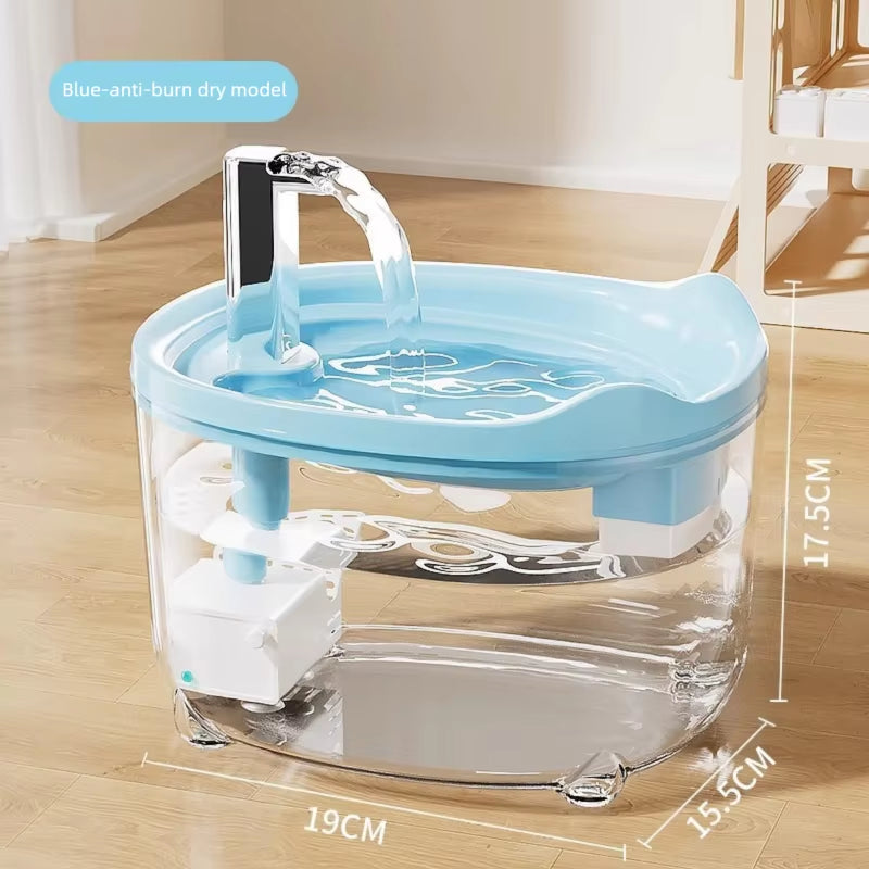 Automatic Cat Water Fountain with Filter | Silent Circulating Pet Water Dispenser | Anti-Dry Burning