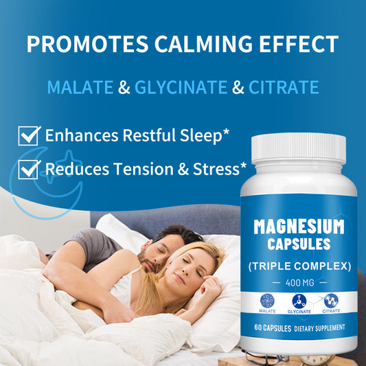 Magnesium Glycinate Capsules – Muscle Relaxation & Sleep Support Supplement