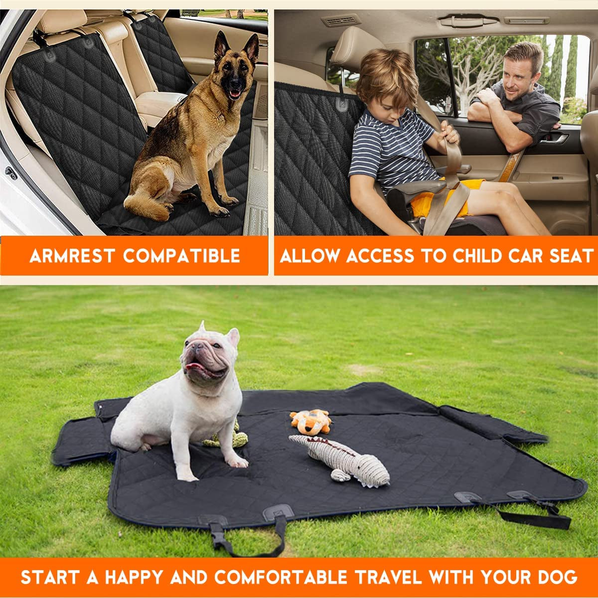 Heavy-Duty Waterproof Dog Car Seat Cover – Protect Seats from Hair, Mud & Scratches