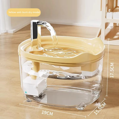 Automatic Cat Water Fountain with Filter | Silent Circulating Pet Water Dispenser | Anti-Dry Burning