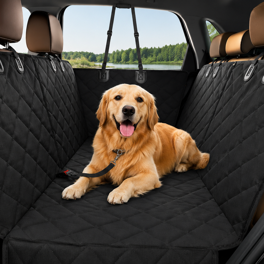 Heavy-Duty Waterproof Dog Car Seat Cover – Protect Seats from Hair, Mud & Scratches