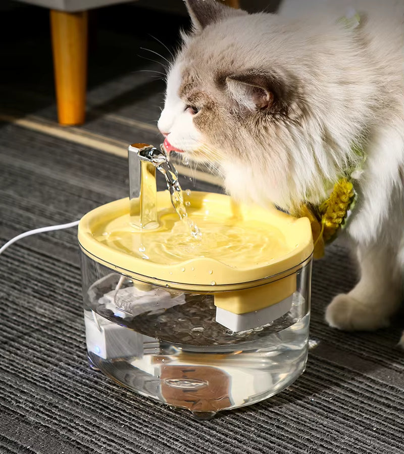Automatic Cat Water Fountain with Filter | Silent Circulating Pet Water Dispenser | Anti-Dry Burning