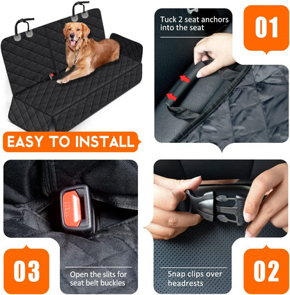Heavy-Duty Waterproof Dog Car Seat Cover – Protect Seats from Hair, Mud & Scratches