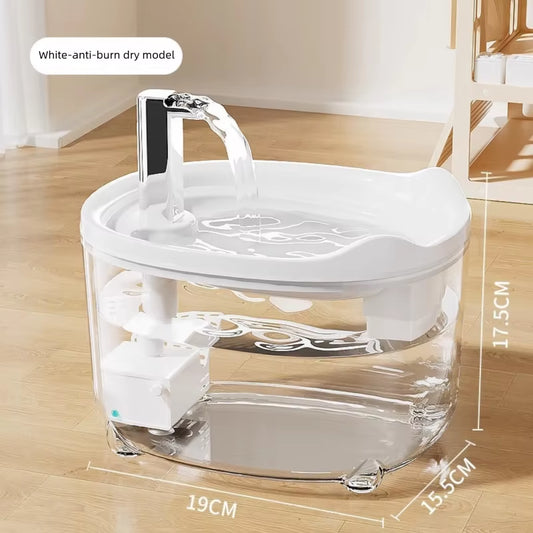 Automatic Cat Water Fountain with Filter | Silent Circulating Pet Water Dispenser | Anti-Dry Burning
