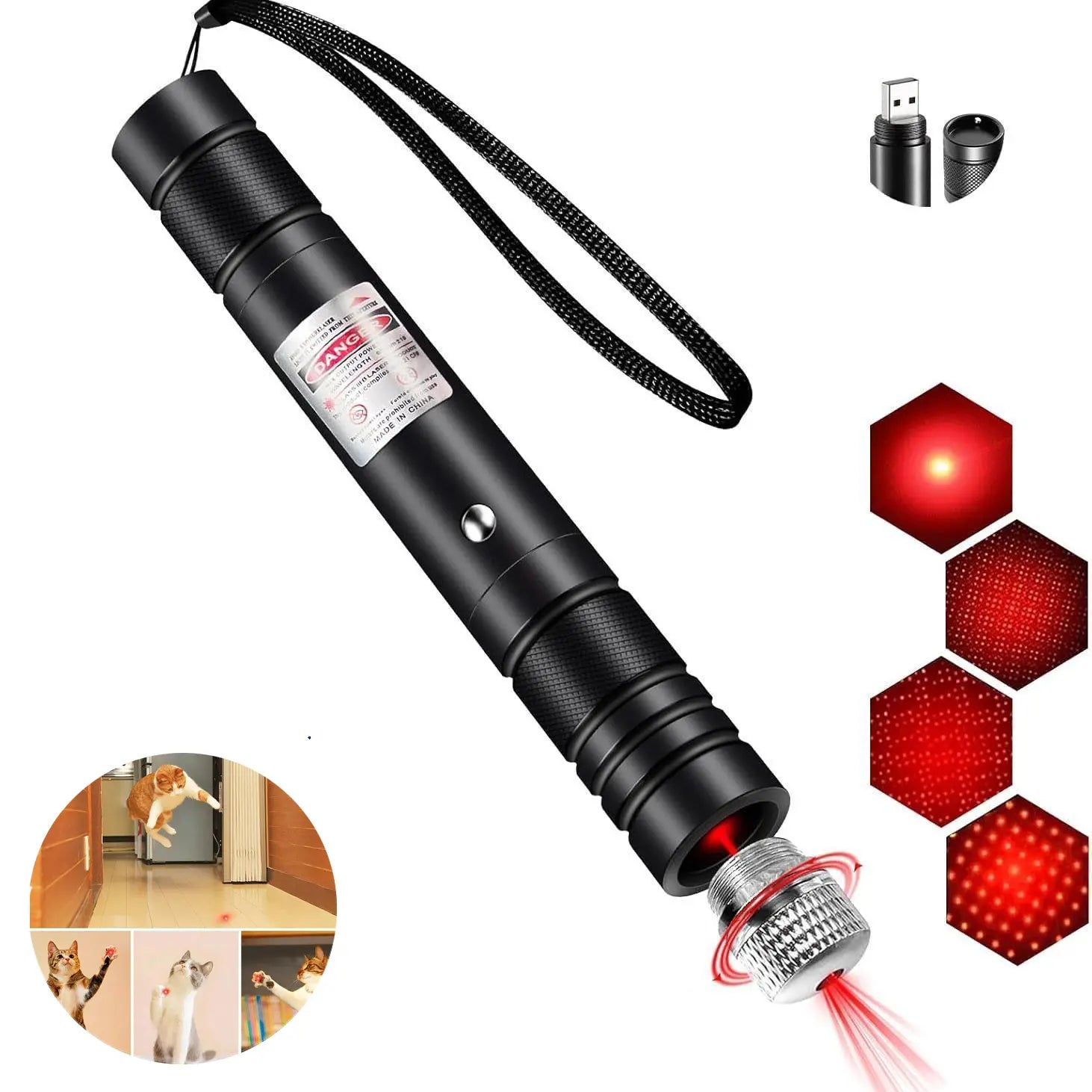 Rechargeable Laser Cat Toy – Interactive Exercise Toy for Indoor Cats & Dogs